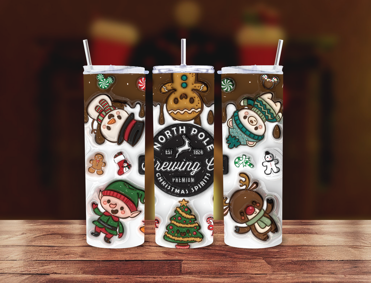 3D inflated Christmas Tumbler
