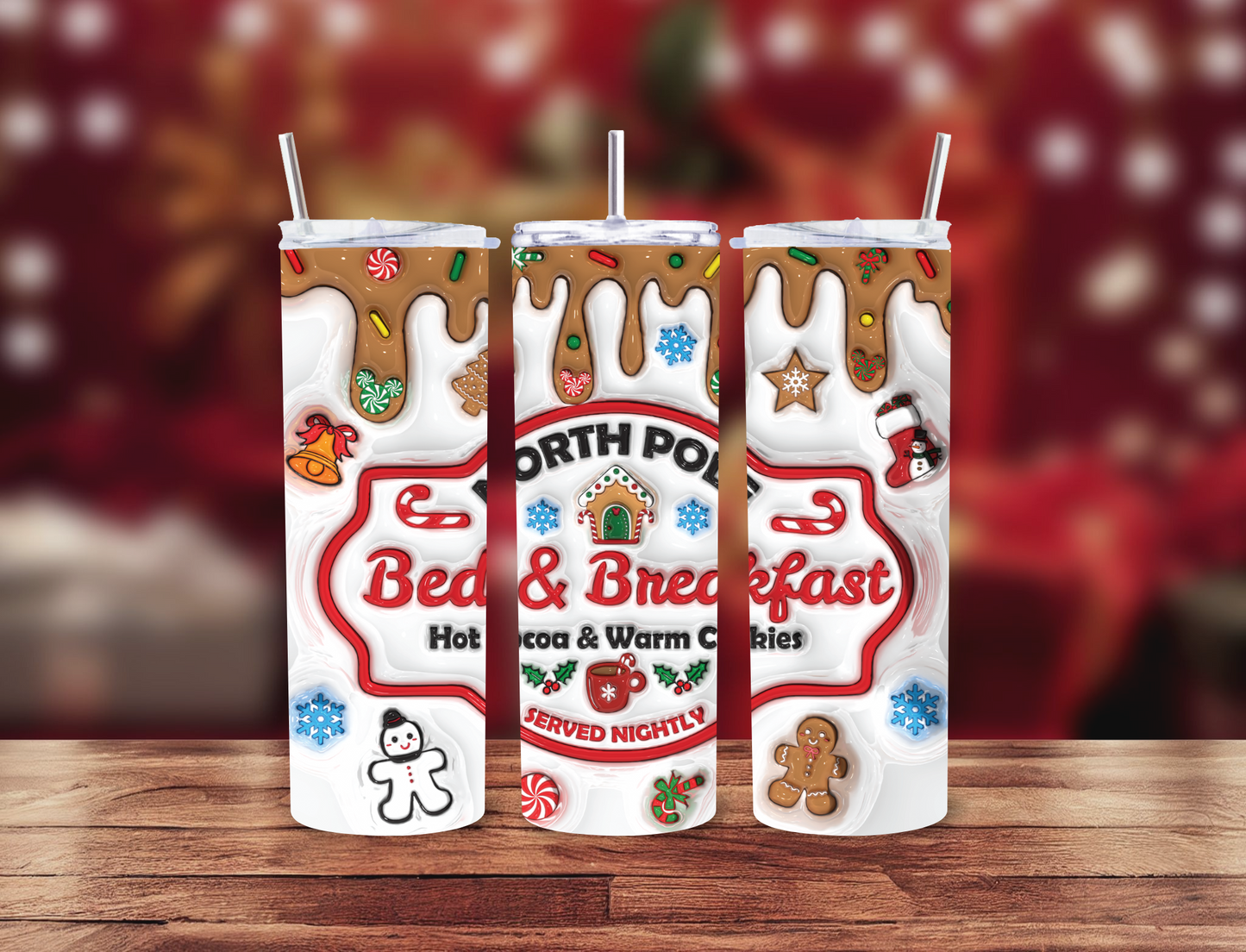 3D inflated Christmas Tumbler