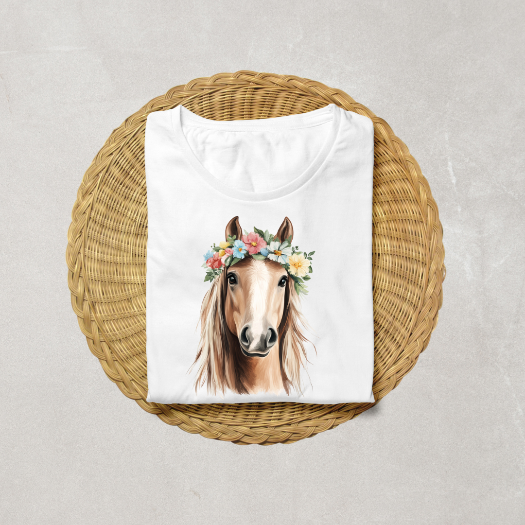 Horse with flower crown