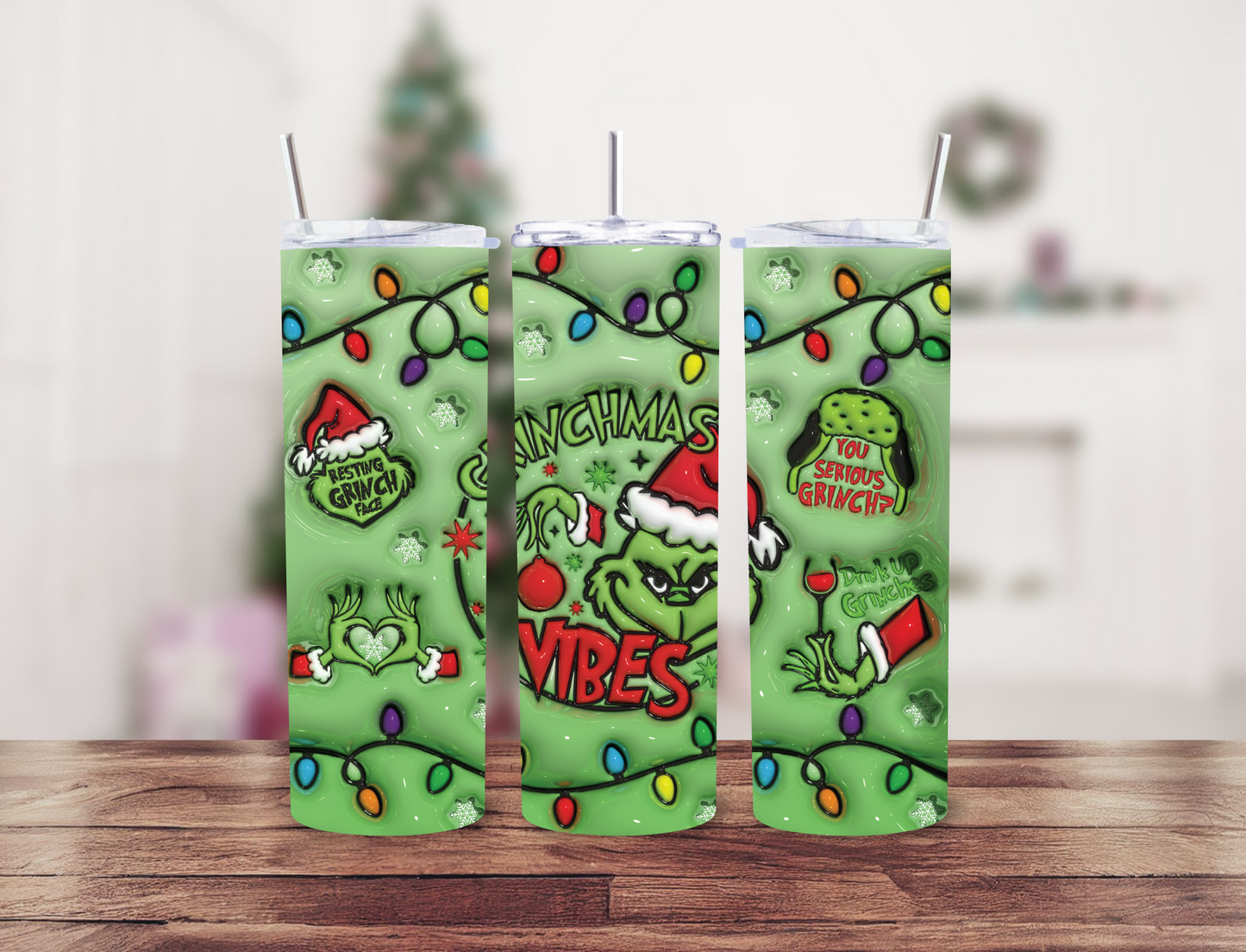 3D inflated Christmas Tumbler