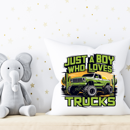 Boy who loves trucks