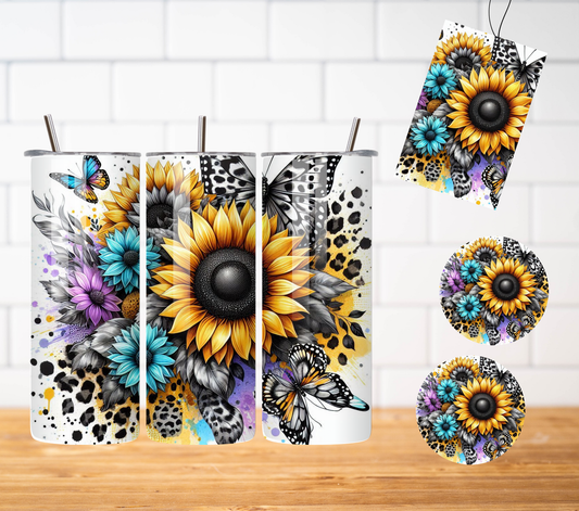 Sunflower and butterflies 2