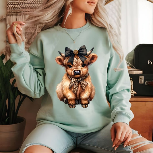Boujee Bow Highland Cow 3