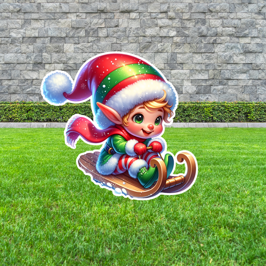 Elf and Sled