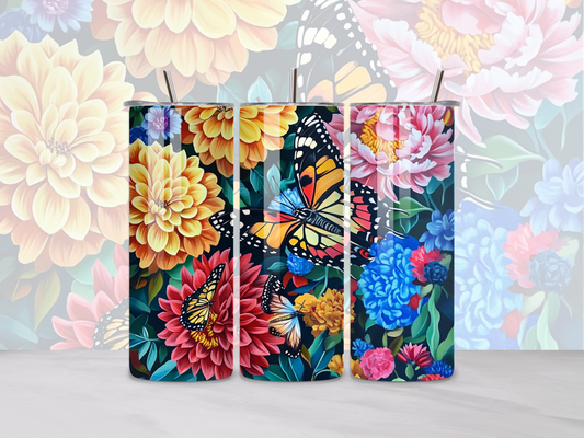 Butterfly and flowers 1
