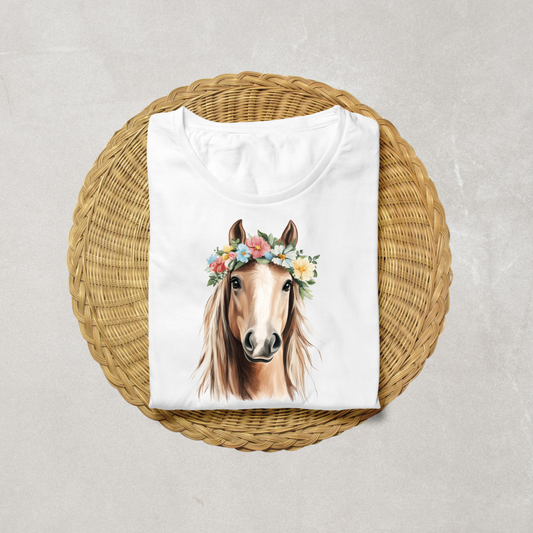 Horse with flower crown