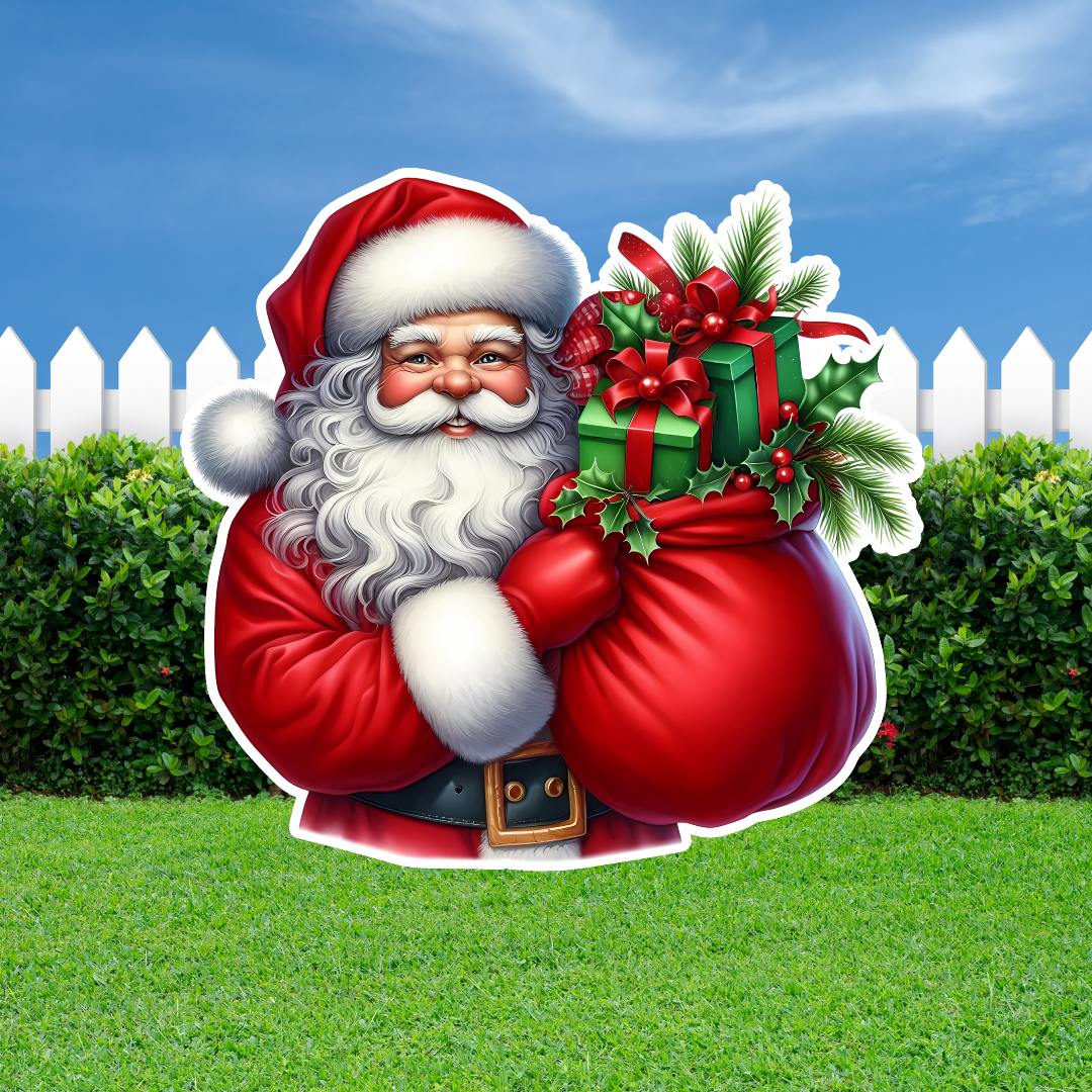 Santa with a red bag