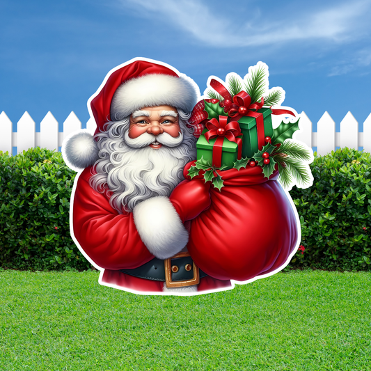 Santa with a red bag